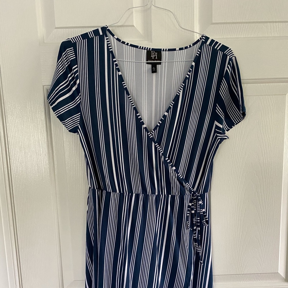 Navy & White Stripped Dress